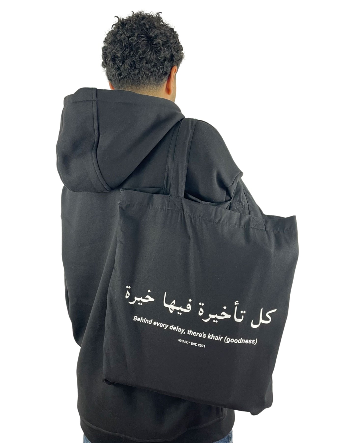 GOODNESS TOTE BAG - BLACK KHAIR.