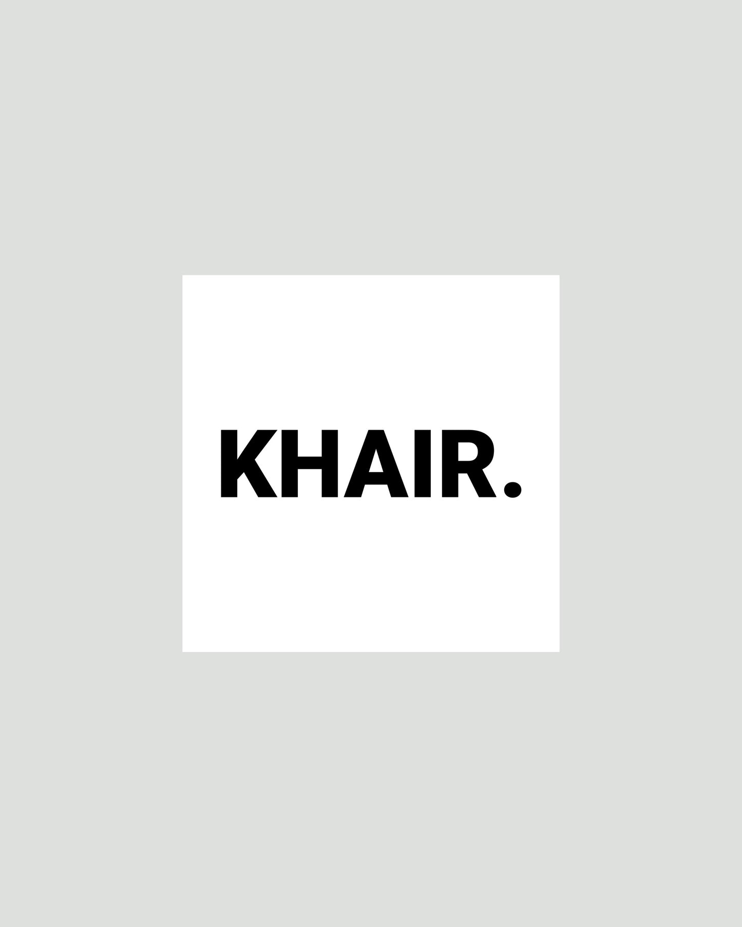 KHAIR. Logo Sticker